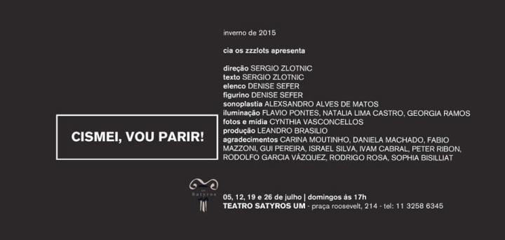 Cismei, vou parir!