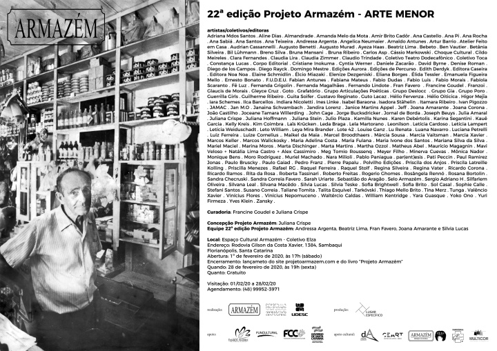 22ª edição Projeto Armazém _ ARTE MENOR